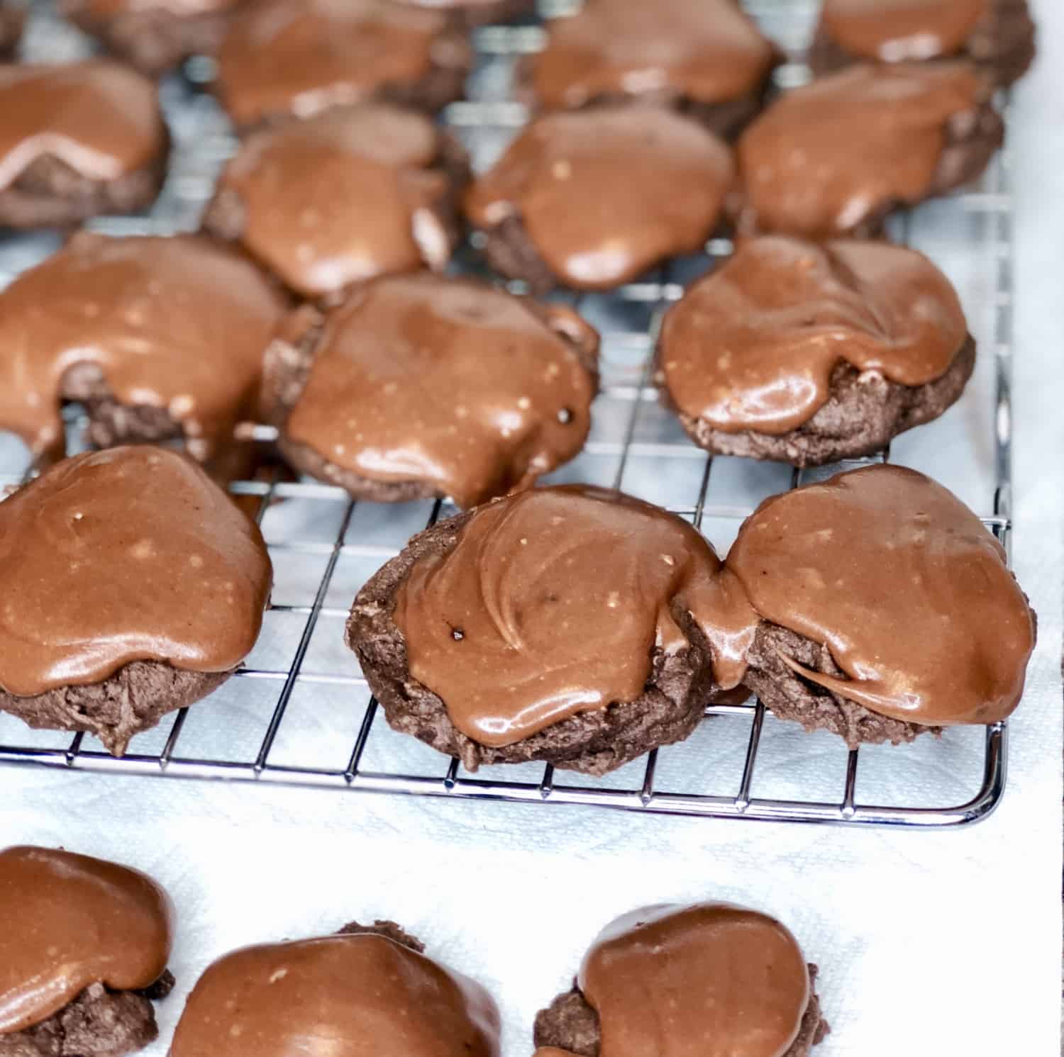 Texas Sheet Cake Cookies [prettylittlebakers.com]